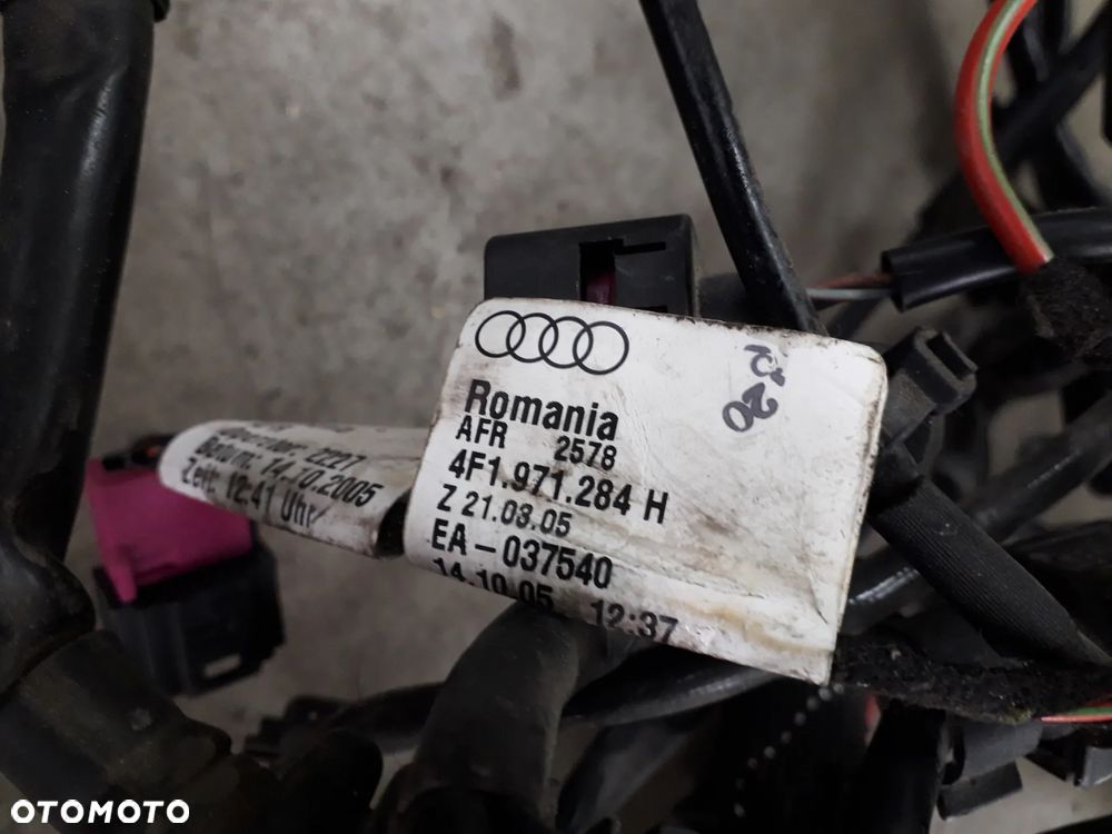 wiązka instalacja silnika manual 4F1971072EQ A6 C6 2.0 FSI TFSI BPJ - 3
