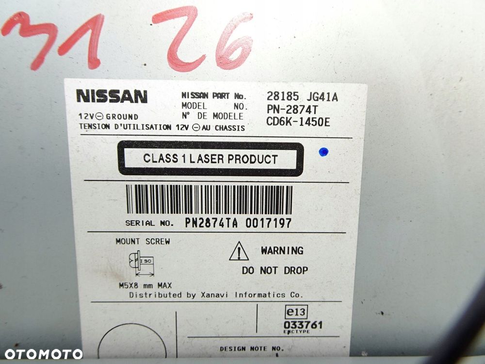 radio cd wyświetlacz nissan x-trail t31 - 10