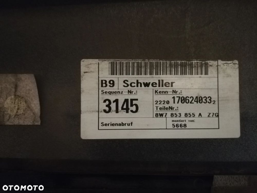 AUDI A5 S5 8W listwa progowa prawa lewa 8W7853856A 8W7853855A LZ7G - 7