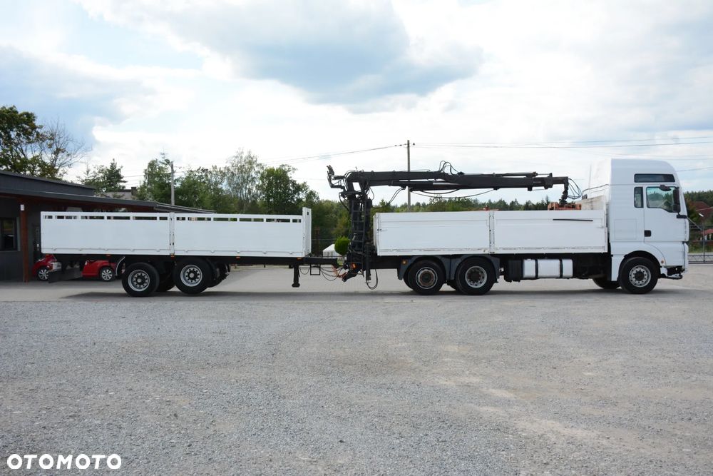 MAN TGA 410 + przyczepa / 2002r / HDS HIAB / Podnoszona oś BPW - 11