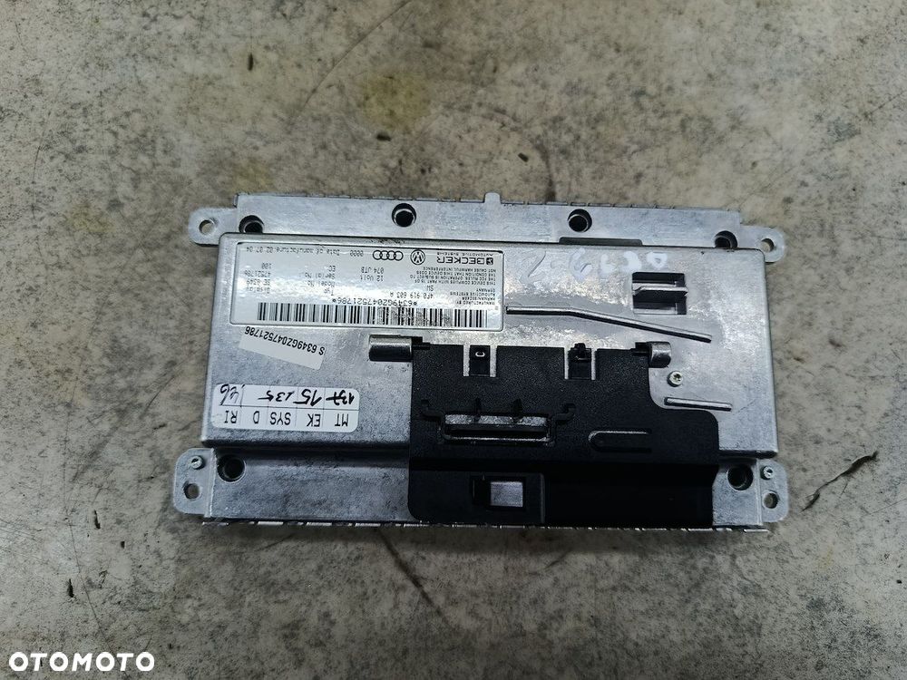 ZESTAW MULTIMEDIALNY AUDI A6 C6  4F0910223B 4F0919603A 4F0035541 4E0910541C - 8