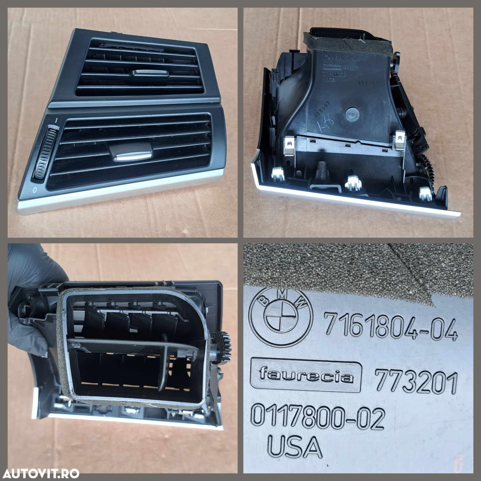 BMW X5 E70 X6 E71 F16 Head up display grila ventilatir stanga dreapta fata centrala cotiera spate buton avarii panou butoane control clima ventilatir senzori parcare deschidere portbagaj ventilator habitaclu aeroterma - 5