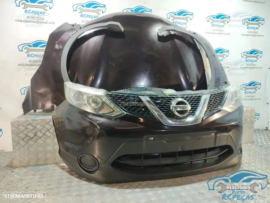 Frente Completa Nissan Qashqai II - J11 | 2013 a 2021 - Parachoques | Parachoque | Grelha | Grelhas | Otica | Oticas | Guarda Lamas | Lama | Capo | Capot | Reforço | Fibra | Radiador | Ventilador | Radiadores | Para-choques - 3