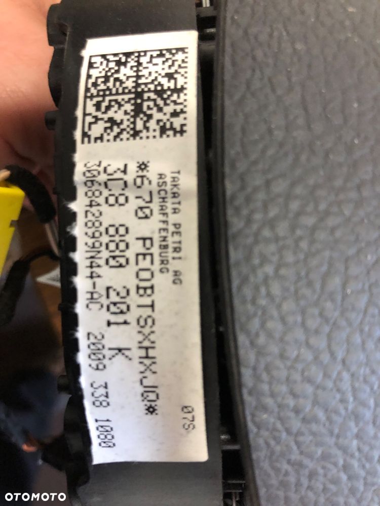 Kierownica multifunkcja skóra z poduszką VW Passat 3C8419091BC - 6