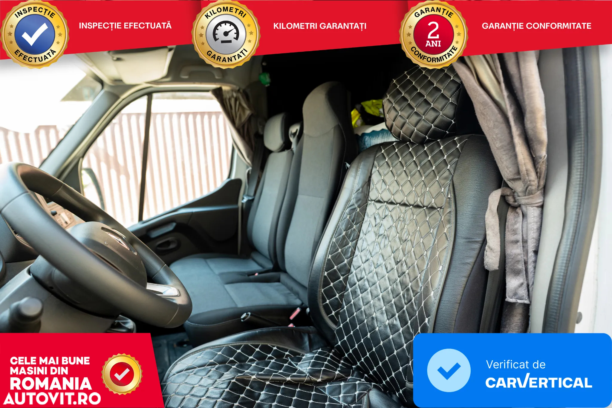 Renault Master L4H3 - Duba/Furgon - WEBASTO, STATIE RADIO, CABINA DE DORMIT, DRAPERII. - 14