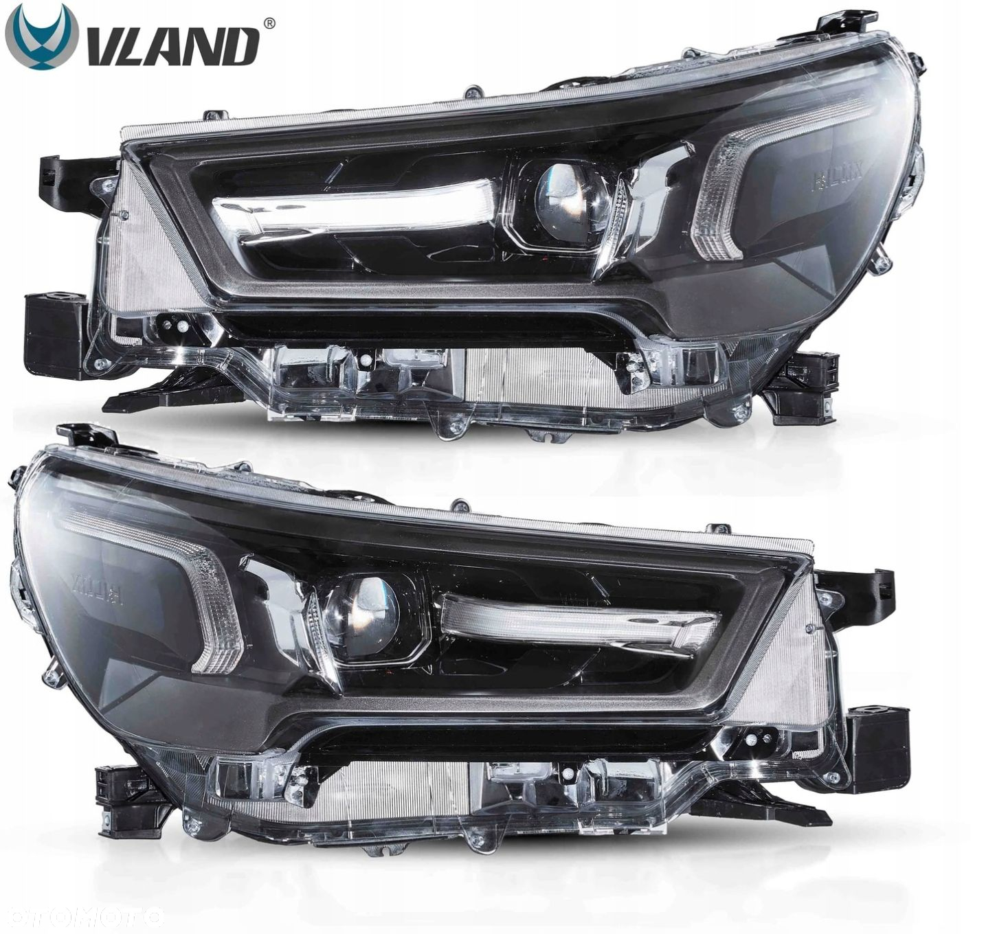 Reflektory Lampy Vland Full Led Neon Tuning Toyota Hilux 8 VIII n120 Lift - 2