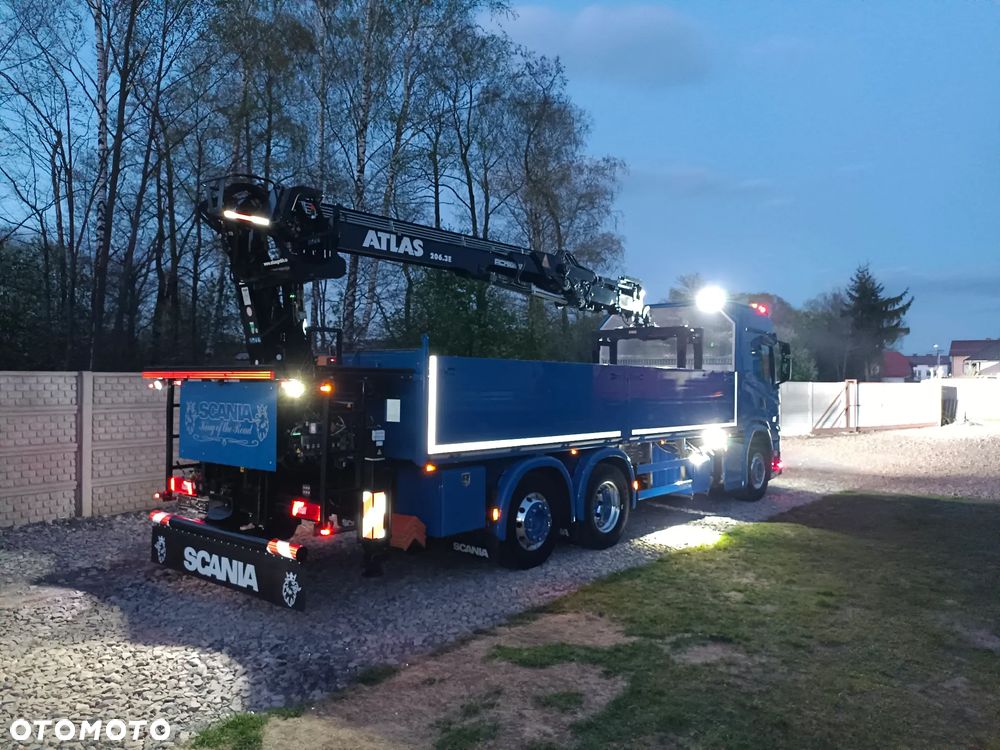 Scania ''S''  G 450* 6x2*+DŻWIG KRAN HDS ATLAS 206.3VE  WYSÓW 11,2m * Sterowanie Radiowe* ROTATOR* CHWYTAK do PALET* Skrzynia 6.8m* 298000km - JAK NOWA* z NIEMIEC - 38