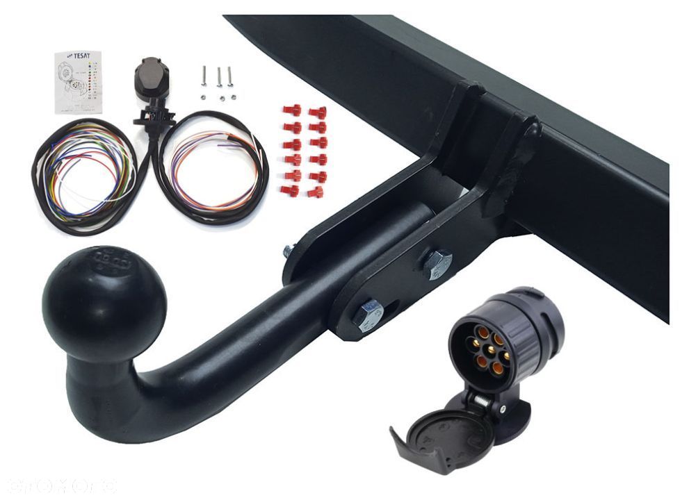HAK HOLOWNICZY + WIĄZKA + GNIAZDO 13PIN + ADAPTERE 13/7P JEEP GRAND CHEROKEE 2 II WJ WG 99+ LAREDO - 7