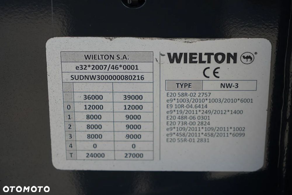 Wielton WYWROTKA / 26 M3  / HARDOX / HP RYNNA / OS PODNOSZONA / SAF - 21