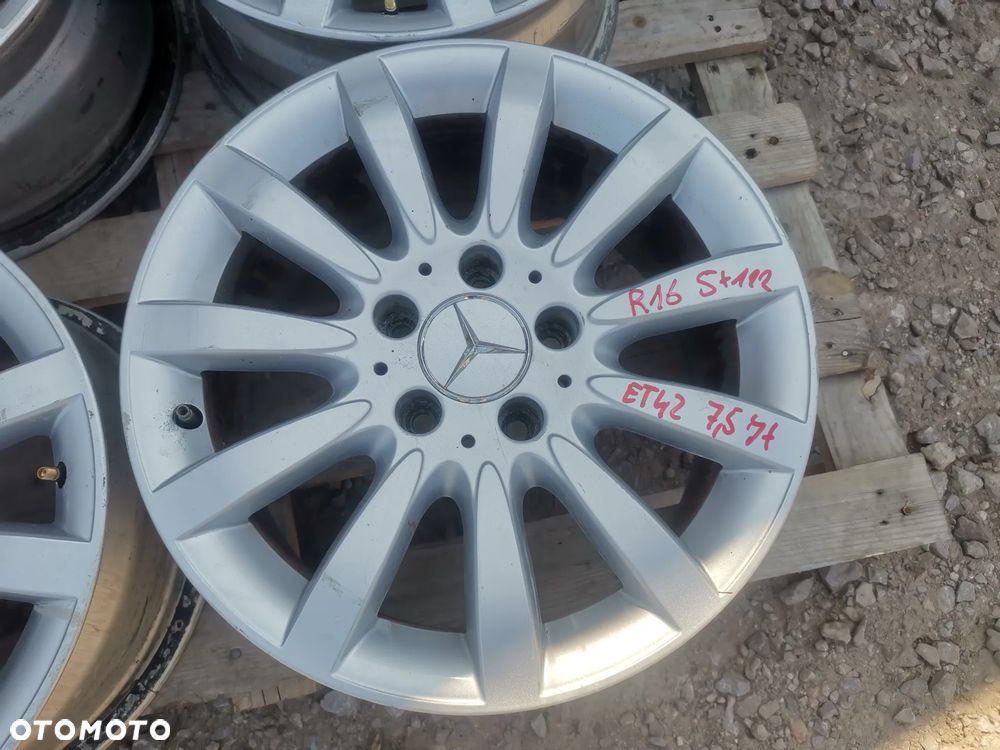 ALUFELGI FELGI ALUMINIOWE ORYGINAŁ MERCEDES 5X112 R16 ET42 7,5Jx A2114015702 - 4