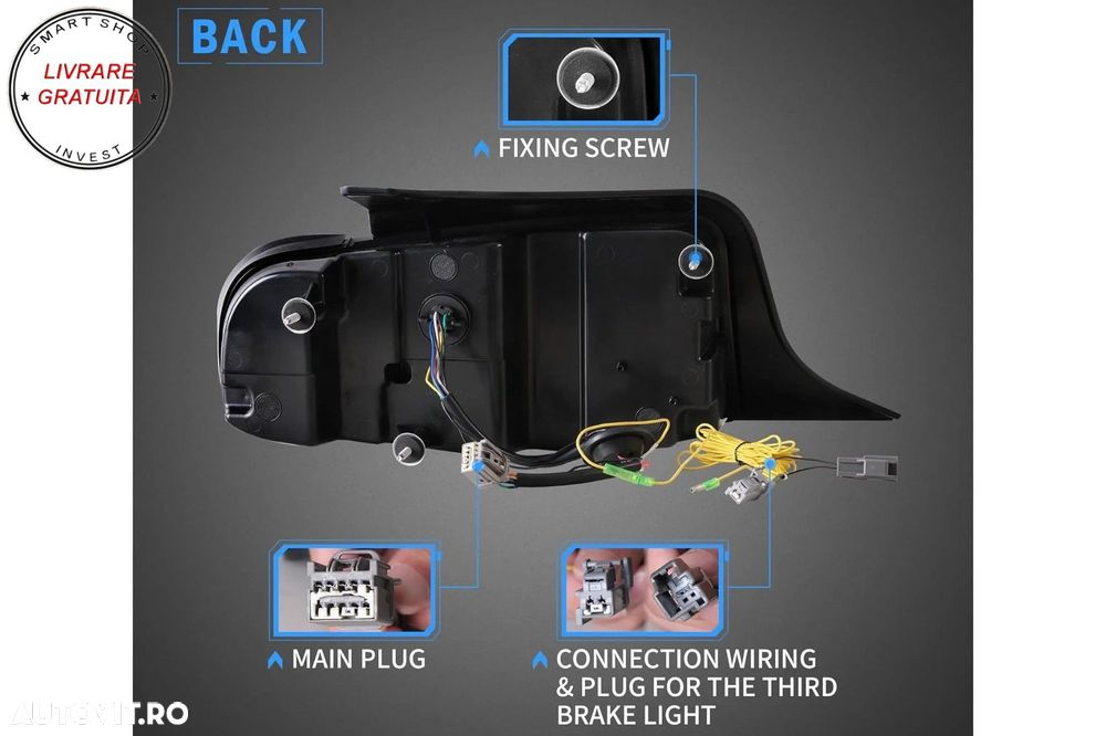 Stopuri Full LED Ford Mustang V Pre-Facelift (2010-2012) Fumuriu 7 moduri Dinamic- livrare gratuita - 14