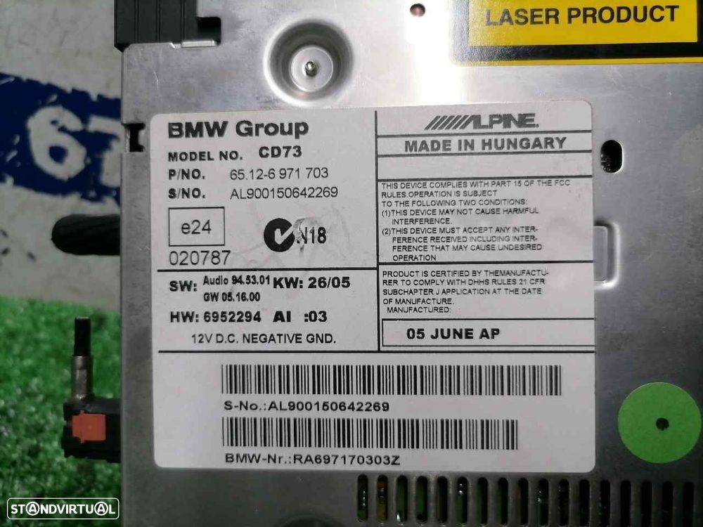 SISTEMA AUDIO / RADIO CD BMW 3 2005 -6952294 - 4