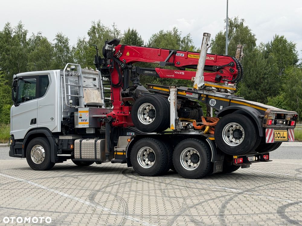 Scania 590R V8 z palfinger s270L z Niemiec od właściciela 2021/22 perfekcyjny stan do drewna drzewa dłużyce z wózkiem DOLL 6x4 ASO SCANIA KONTRAKT - 12
