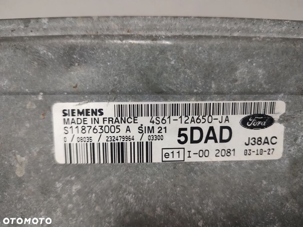 FIESTA MK6 1.3 16V STEROWNIK SILNIKA 4S61-12A650-JA - 2