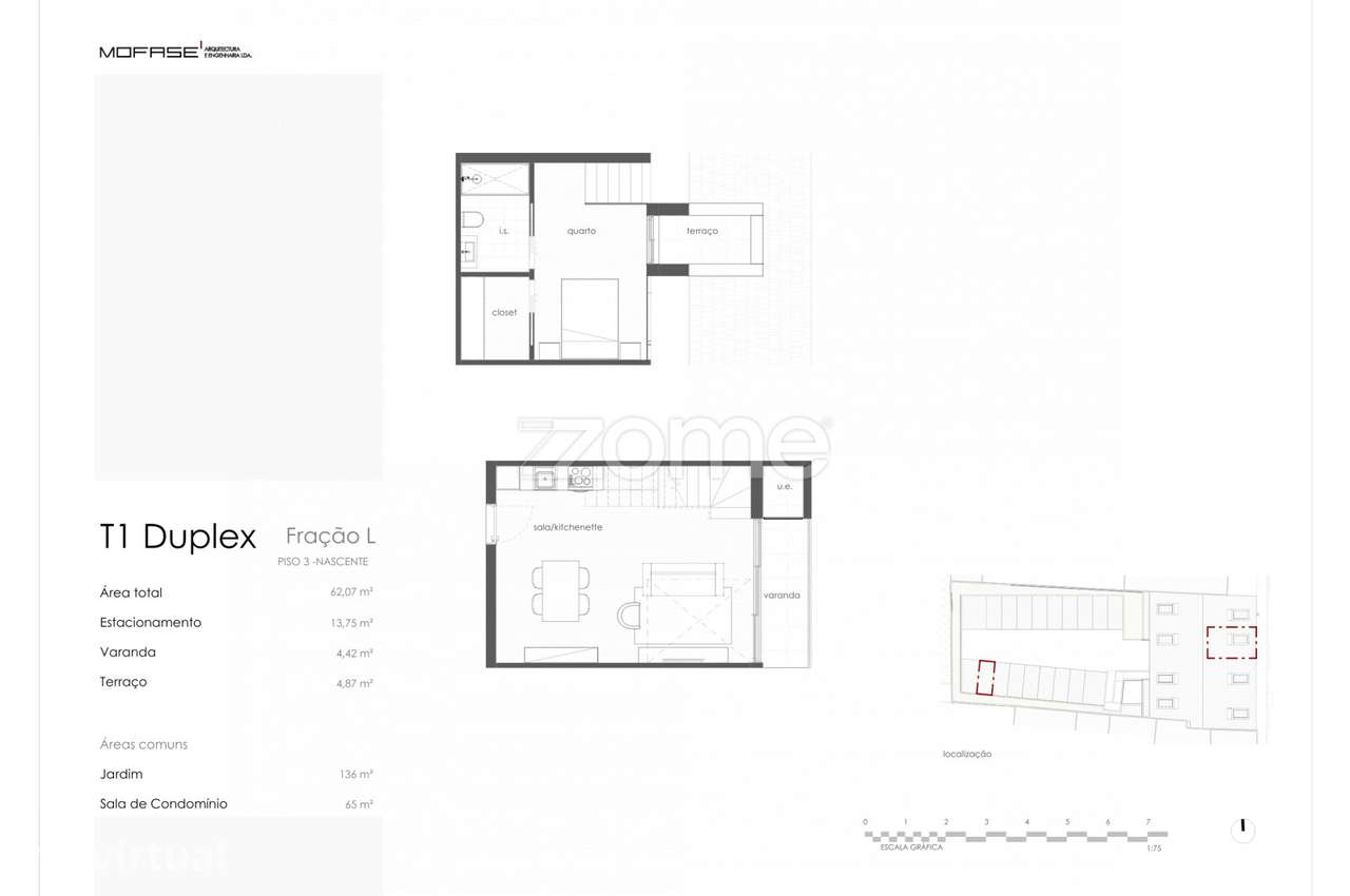 Penthouse T1 Duplex com Terraço e Varanda a Nascente, a 5min do Porto - Grande imagem: 5/15