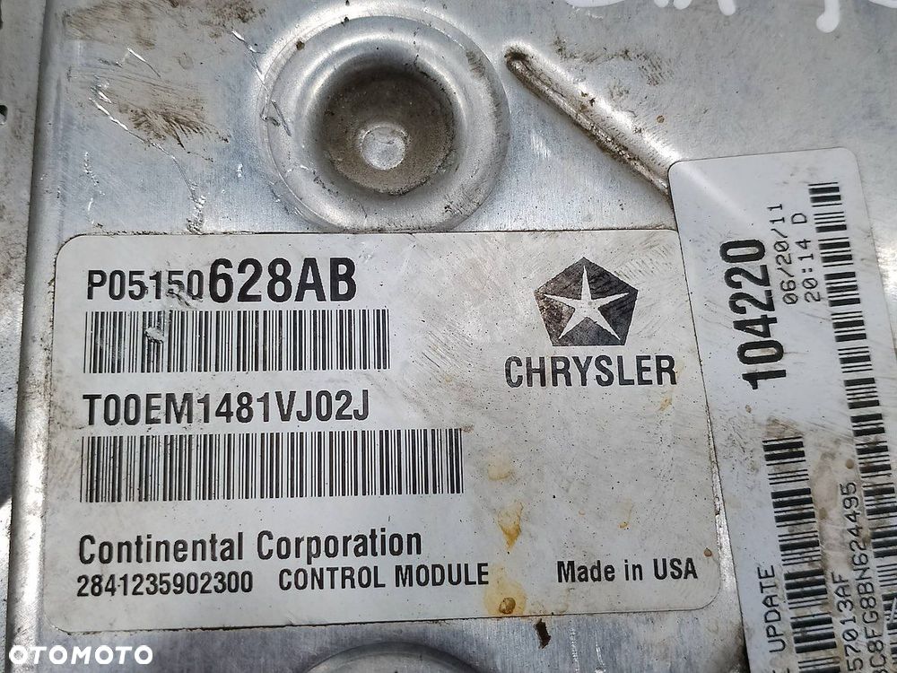 KOMPUTER, STEROWNIK CHRYSLER 200 (JS) P05150628AB 3.6 V6 - 4