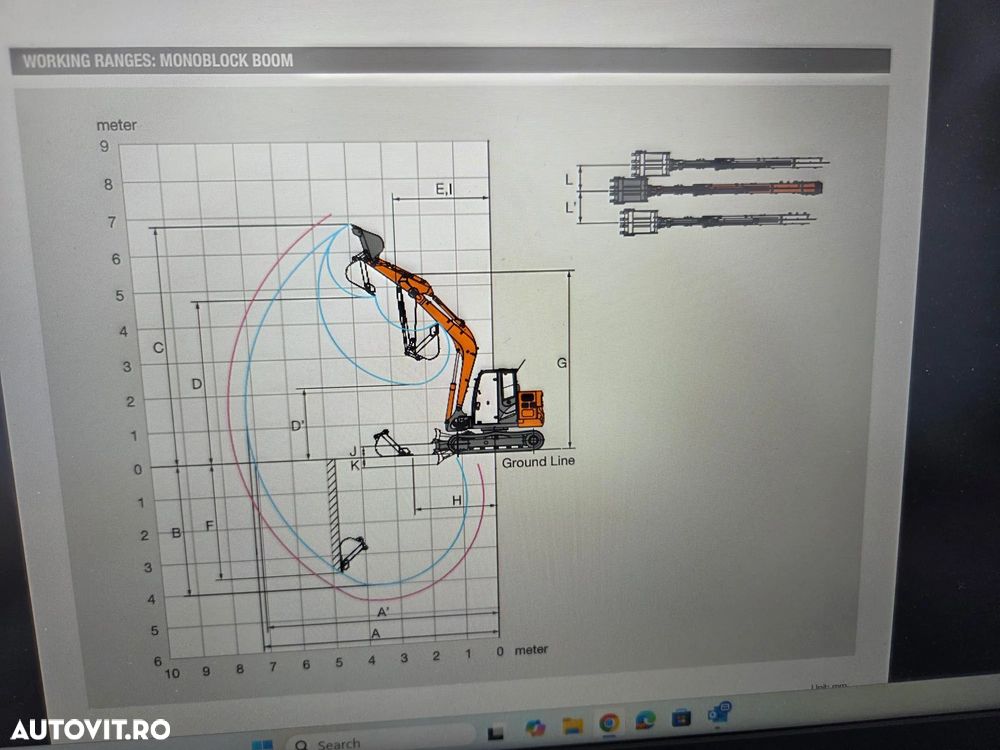 Hitachi ZX85, 2021, 4.054h, LAMA nivilare, CUPLA RAPIDA HIDRAULICA+2 CUPE EXCAVARE NOI+CUPA TALUZ NEINCILNABILA noua, senile pad cauciuc 80% ok, inst picon, Aer cond, camera spate, ridica 4t, revizia facuta, posibilitate leasing 4 ani-PROMOTIE 56.900 EUR+Tva - 26
