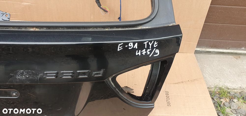 Klapa bagażnika tył tylna BMW 3 E91 475/9 Black Sapphire Metal - 10
