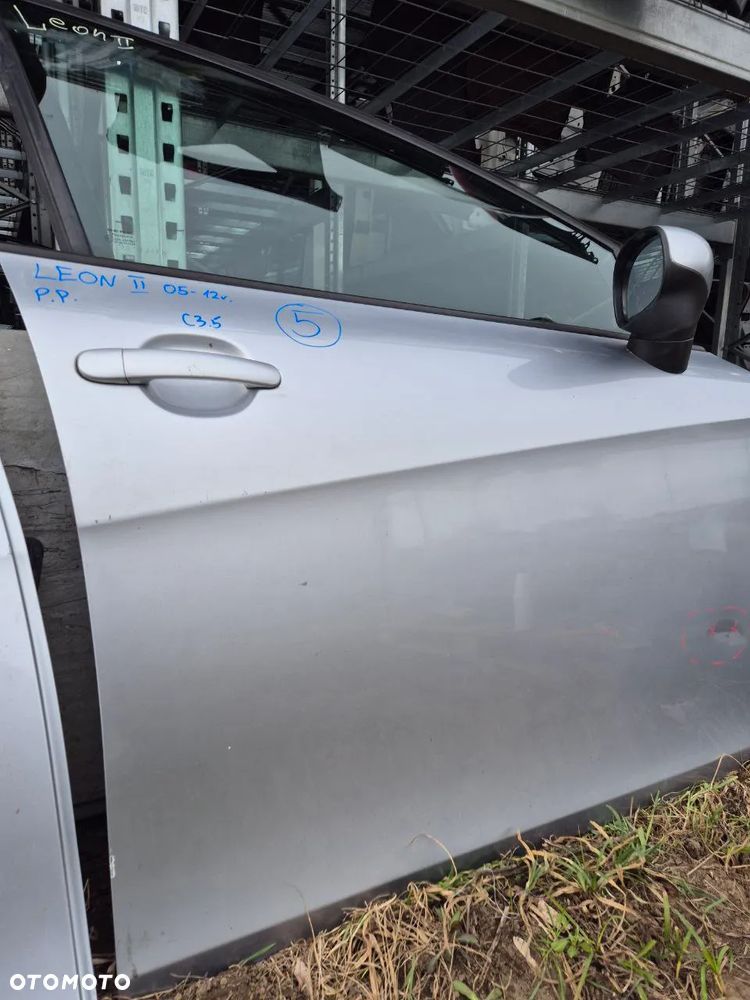 SEAT LEON II DRZWI / KLAPA / BŁOTNIK / ZDERZAK 05-12r CZARNY / SREBRNY - 11