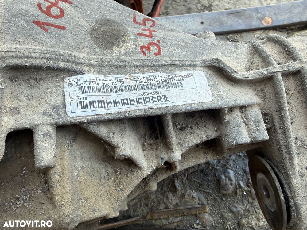 Diferential spate mercedes ml320 cdi w164 cod a1643500414 raport 3.45 - 2
