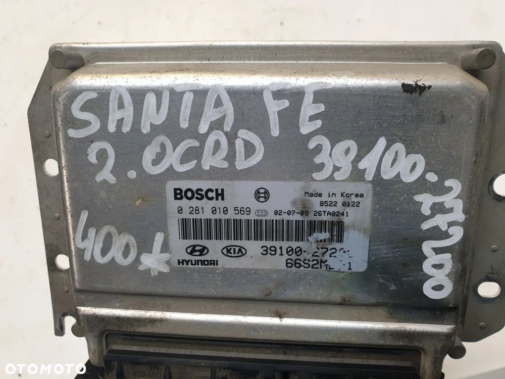 STEROWNIK KOMPUTER SILNIKA HYUNDAI SANTA FE 2.0 CRD 39100-27200 - 3