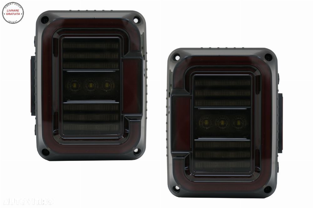 Stopuri Full LED JEEP Wrangler JK (2007-2017) Fumuriu- livrare gratuita - 2