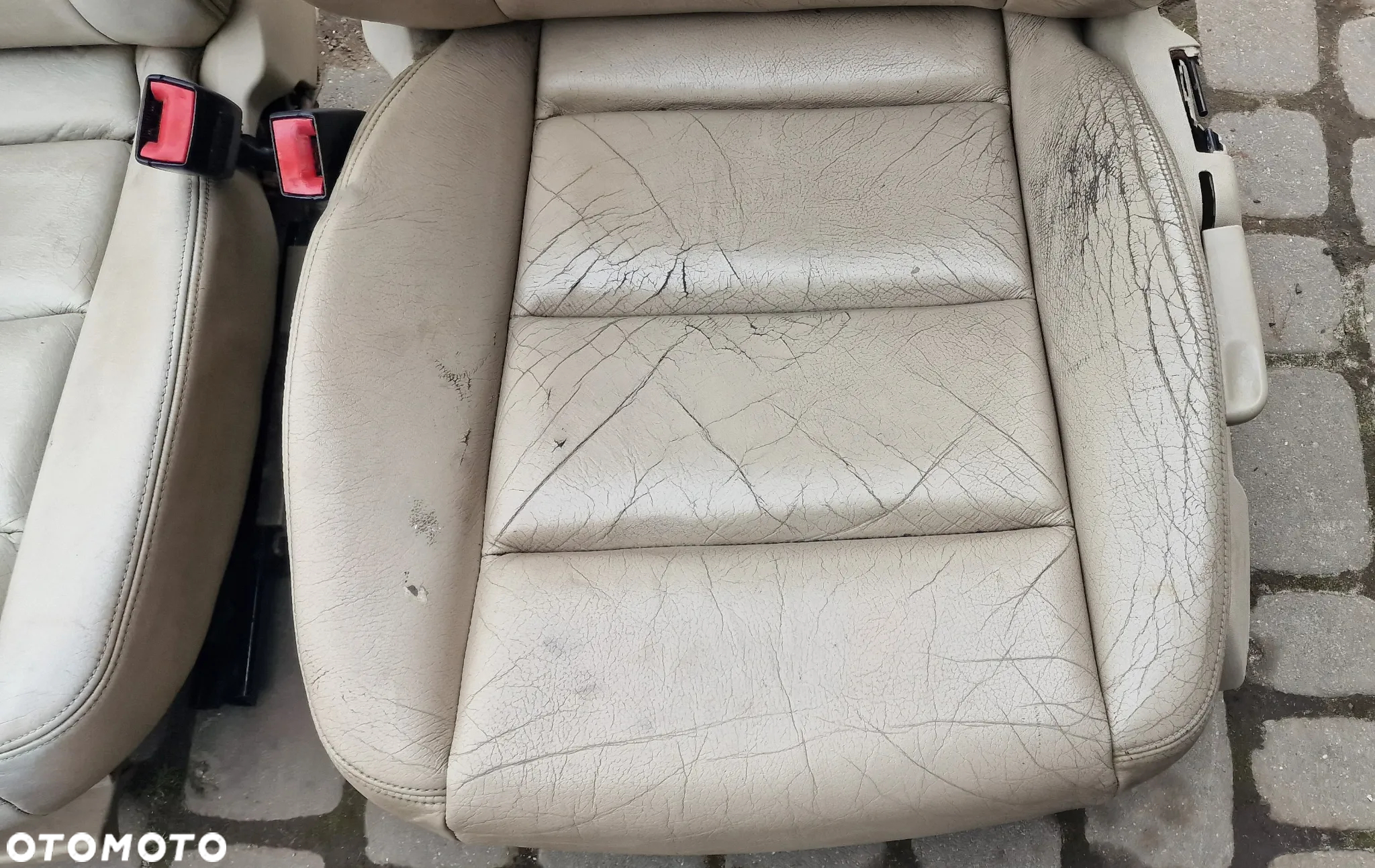 FOTEL PRAWY LEWY KANAPA TYŁ KOMPLET SKÓRA AUDI A4 B6 SEDAN - 5