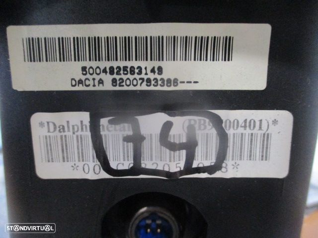 Kit Airbags 820079386  8200946126 8200748155A DACIA  LOGAN 1 MCV 2008 1.5DCI 85CV 5P CINZA ESCURO SEM TABLIER - 7