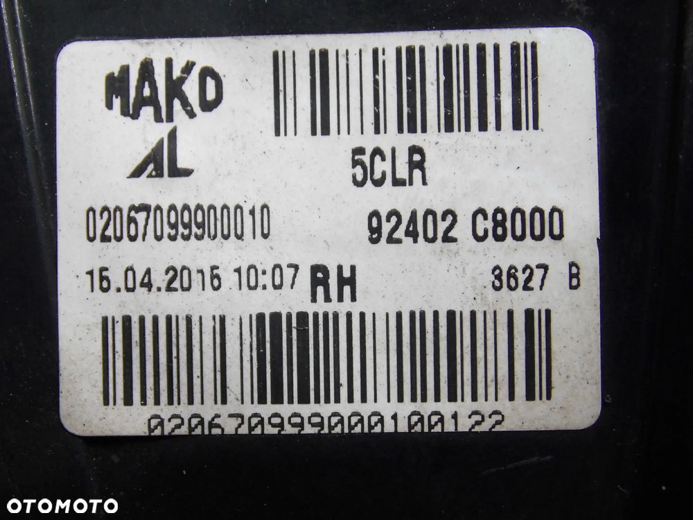 LAMPA 92402-C8000 HYUNDAI I20 II HATCHBACK 2015-2018r. PRAWA TYLNA ORYGINAŁ - 6