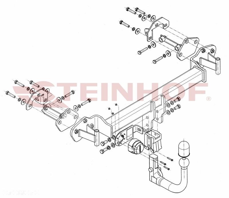 Wypinany hak holowniczy + Moduł 7 pin do BMW SERIA 3 E46 - 3