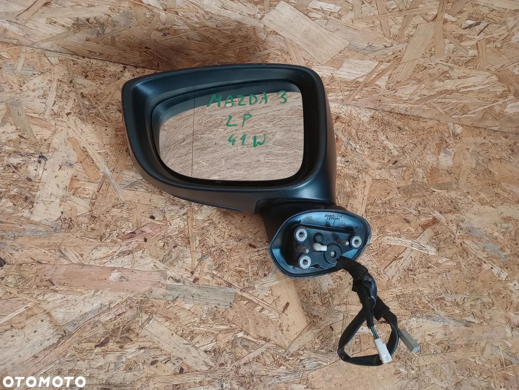 Mazda 3 III Lusterko Zewnętrzne Lewy Przód L.P. 2Kostki 10PIN Kol. 41W - 1
