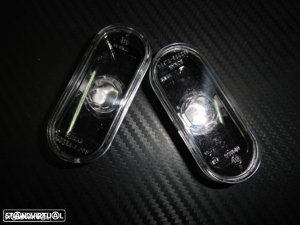 Piscas / farois / farolins laterais+ lâmpadas cromadas para Seat Ibiza 6K, 6L, 6J, Toledo, Arosa, Leon 1M, Leon 1p, Alhambra, Cordoba, Variant, Vario, Exeo, Inca, Altea, Altea XL fundo preto - 3