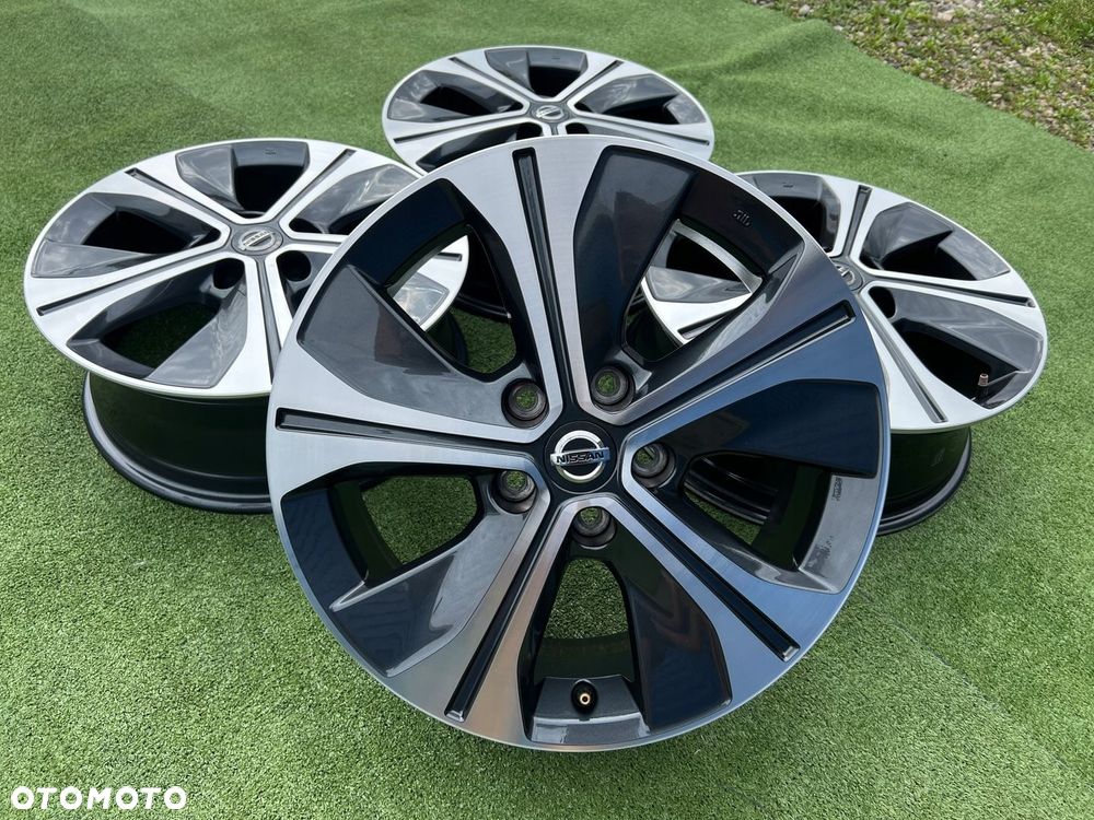 KOMPLET FELG FELGI ALU NISSAN LEAF QASHQAI TOWNSTAR 17 ET45 ORYGINALNE - 2