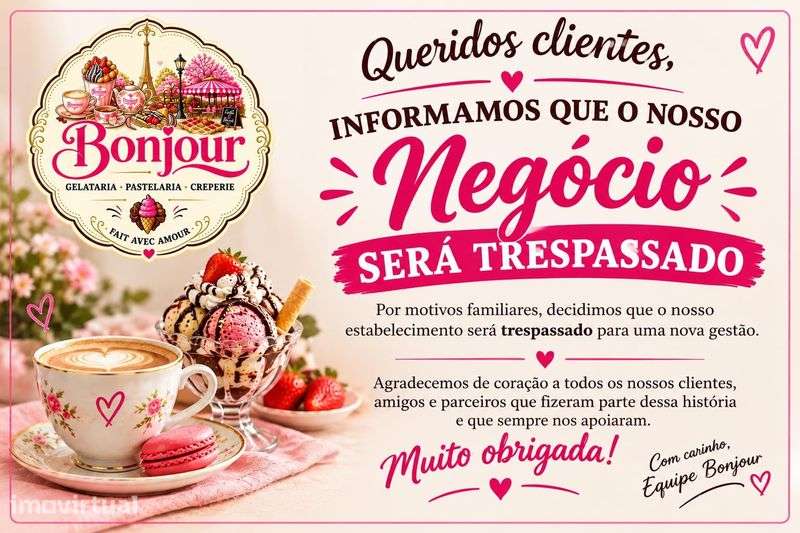 Trespasse de gelateria por motivo familia