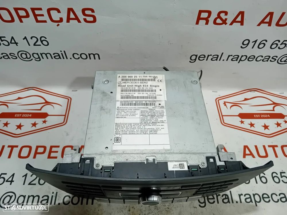 Auto Rádio Mercedes Class C W204 A2049002511 Original - 5