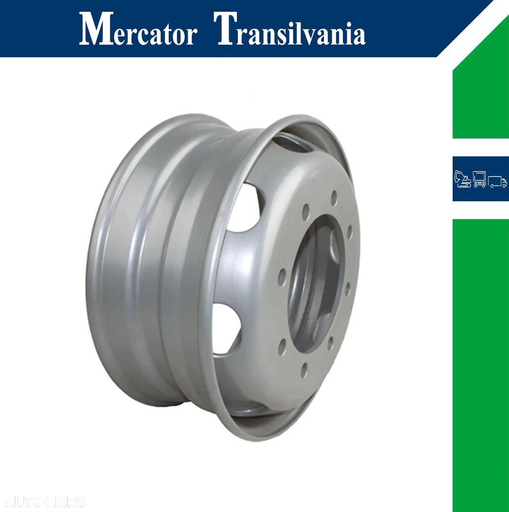 Janta NOUA -  8.25XR22.5 Akojant 105 x 8 Prezoane Fiu 220 Flansa Laterala  Toate Pozitiile