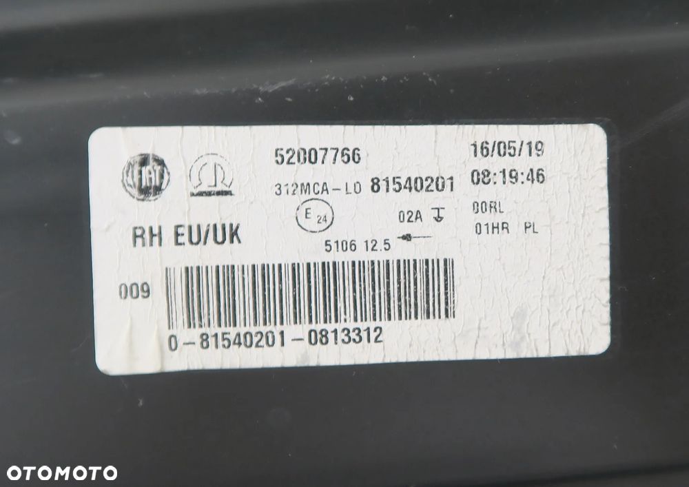 FIAT 500 Lift. 2015 - 2022 reflektor lampa DRL halogen R ORYGINAŁ OE - 3