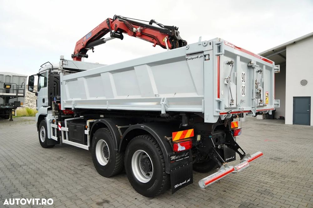 MAN TGS 33.360 / 6x4 / BASCULĂ + HDS HMF 1820 K-RC / extensie 10m / HIDRODECKER / GRAPPER / NAVI / MANUAL / IMPORTAT - - 12