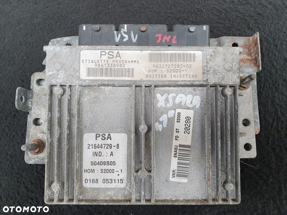 CITROEN XSARA ECU STEROWNIK SILNIKA KOMPUTER 9641338980 9632727280-02 21644729-8 - 1