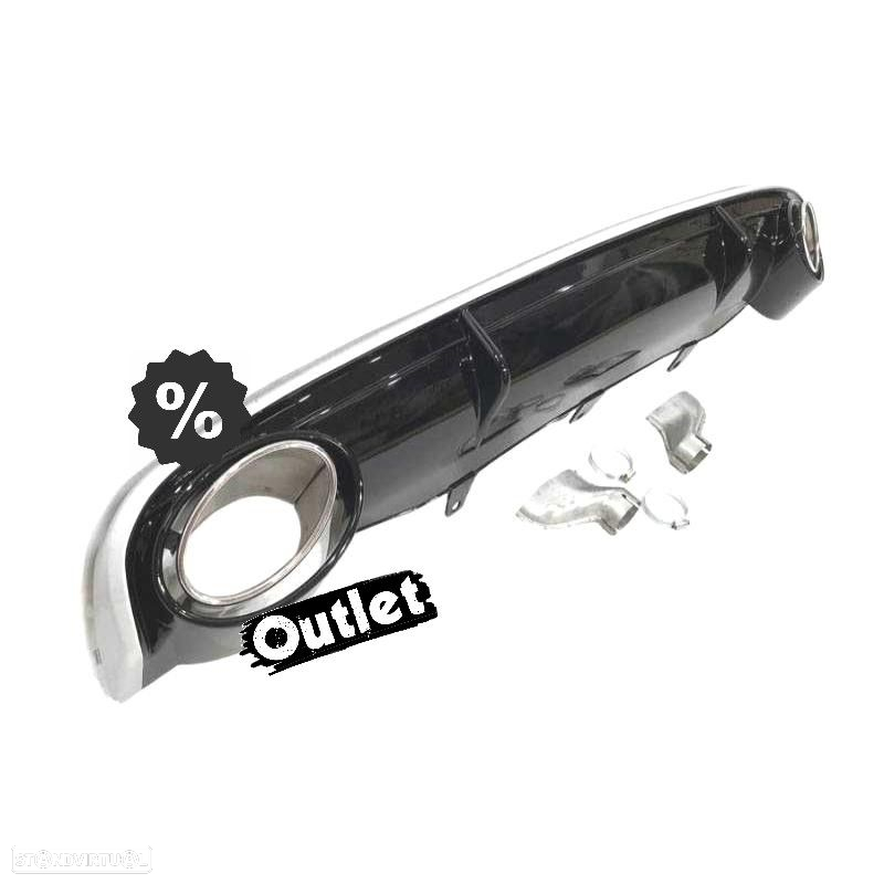 C011459C1 DIFUSOR TRASEIRO AUDI A7 15-18 LOOK RS7 PRETO BRILHANTE - 9