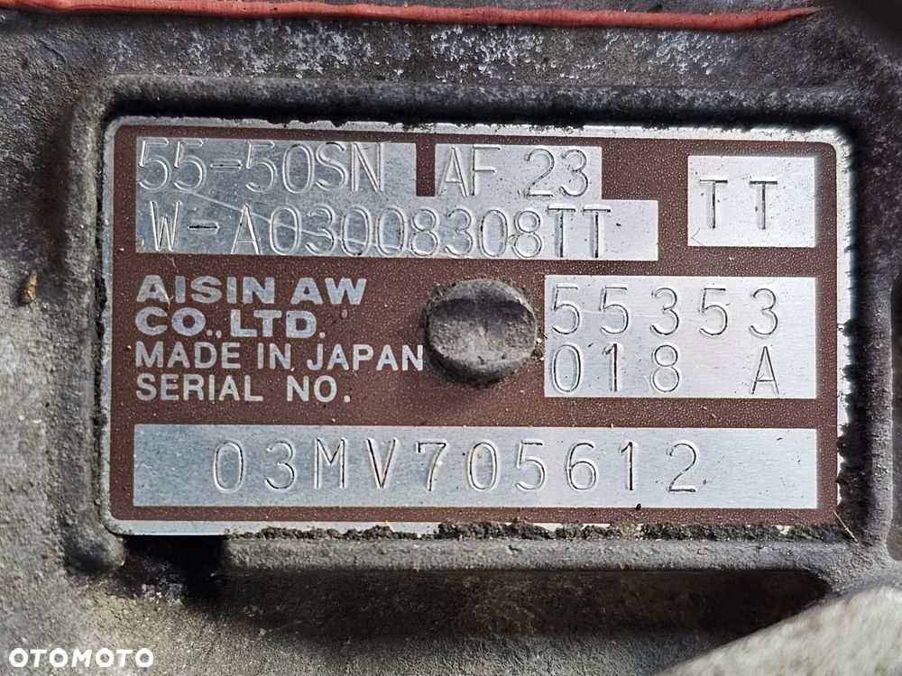 SKRZYNIA BIEGÓW AUTOMAT AF23 KONWERTER OPEL VECTRA C SIGNUM 2.2 DIRECT 55353018 - 8