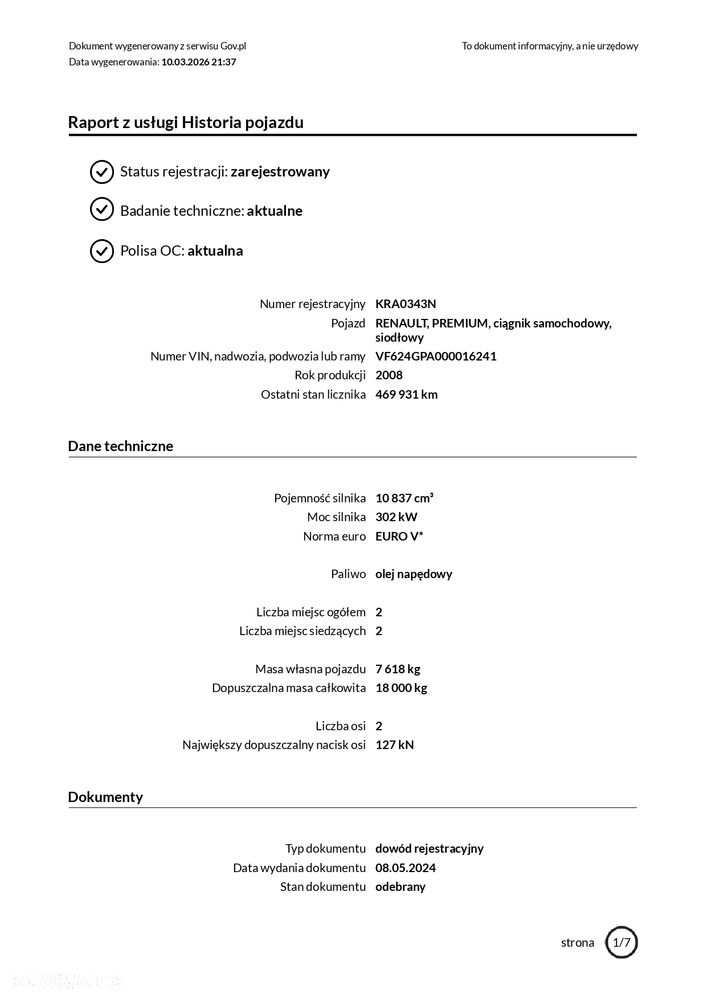 Renault Premium niski przebieg 475000km - 13