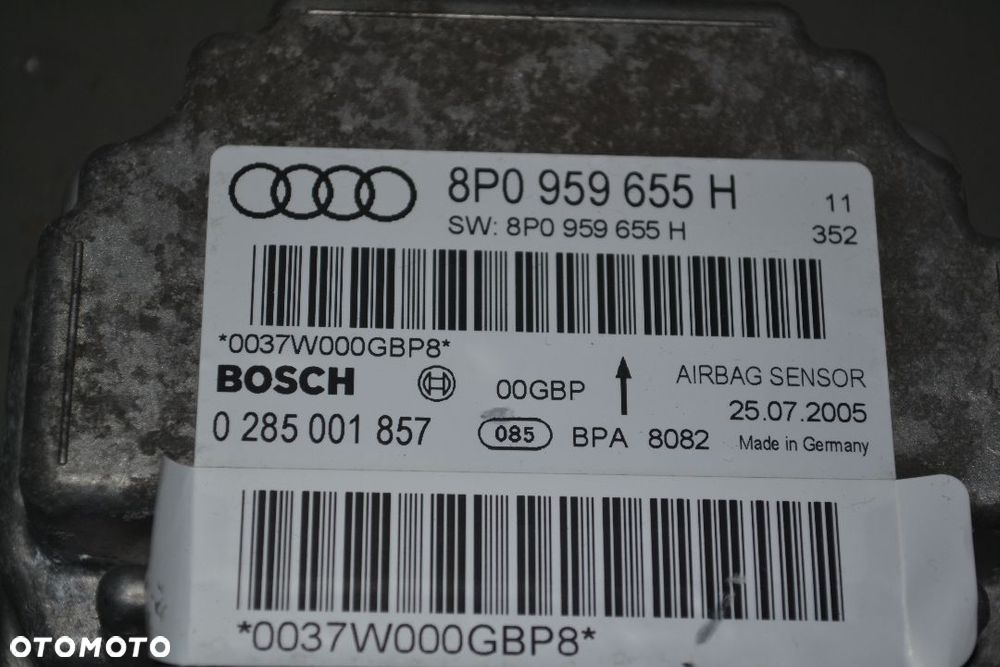AUDI A3 8P STEROWNIK PODUSZEK SENSOR AIRBAG 8P0959655H - 2