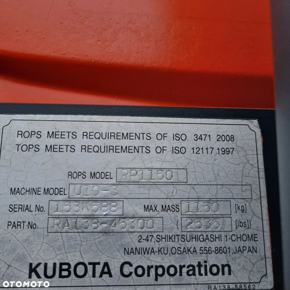 Kubota U10 Minikoparka Japońska 1.1tony. HURT! z Norwegii każda sztuka IGŁA! Zero śladów zużycia ładny stan gąsienic. Rok od 2015 do 2019. Jedna cena! Silnik 3 cylindry. Minikoparki sprowadzone z Norwegii. Rozsuwane Podwozia. Szybka Wolna jazda. Wyjscia dodatkowe na młot lub wiertnice. Serwisowane w DEKRA. Okazja do wyczerpania zapasów!  Zero luzów czy wycieków. Maszyny Pochodzą z dużej szkółki roślinnej. Potężna moc. Wersja Norweska - 38