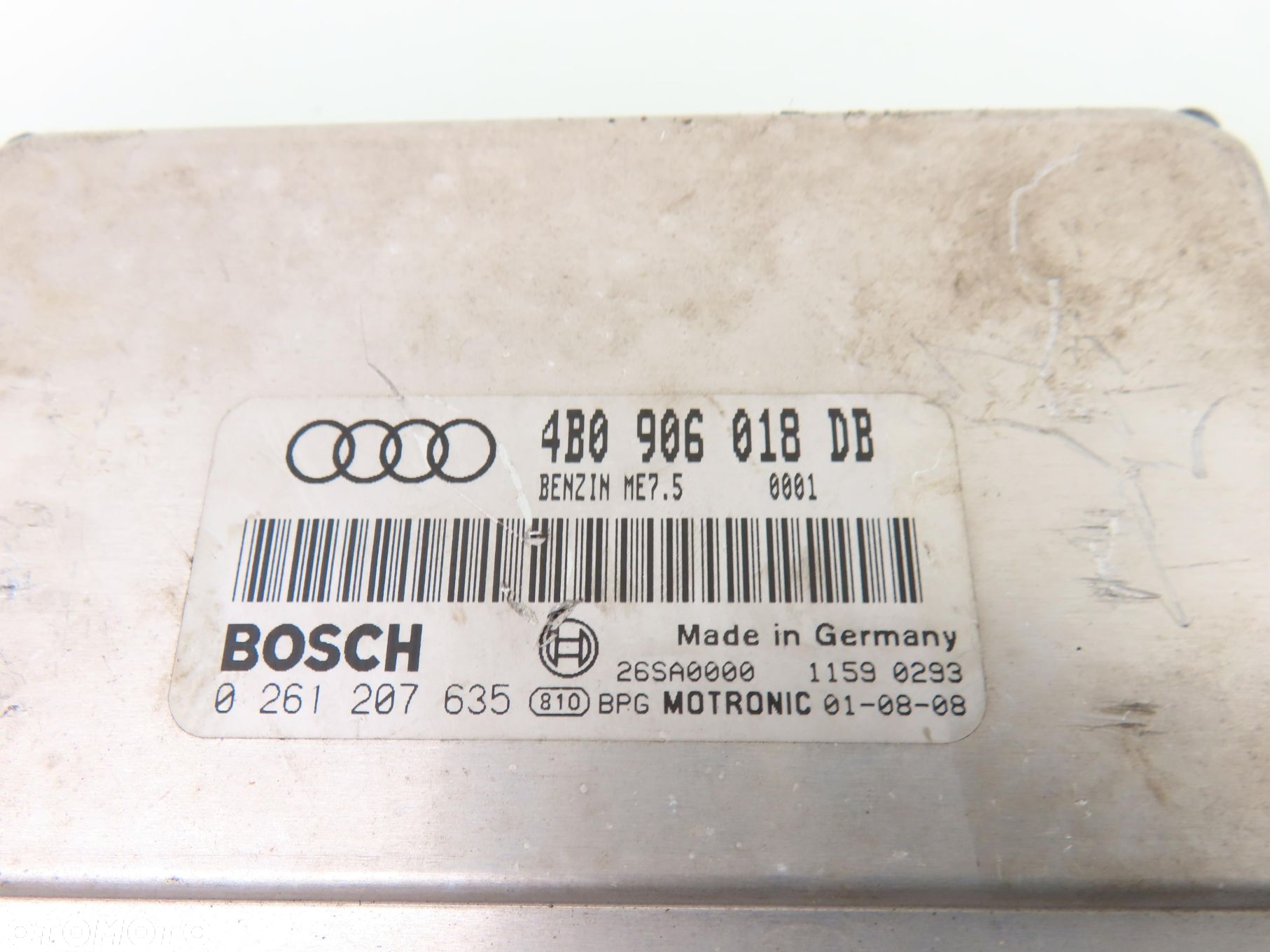 STACYJKA STEROWNIK AUDI A6 C5 1.8 T 4B0906018DB 0261207635 4B0905851B - 8