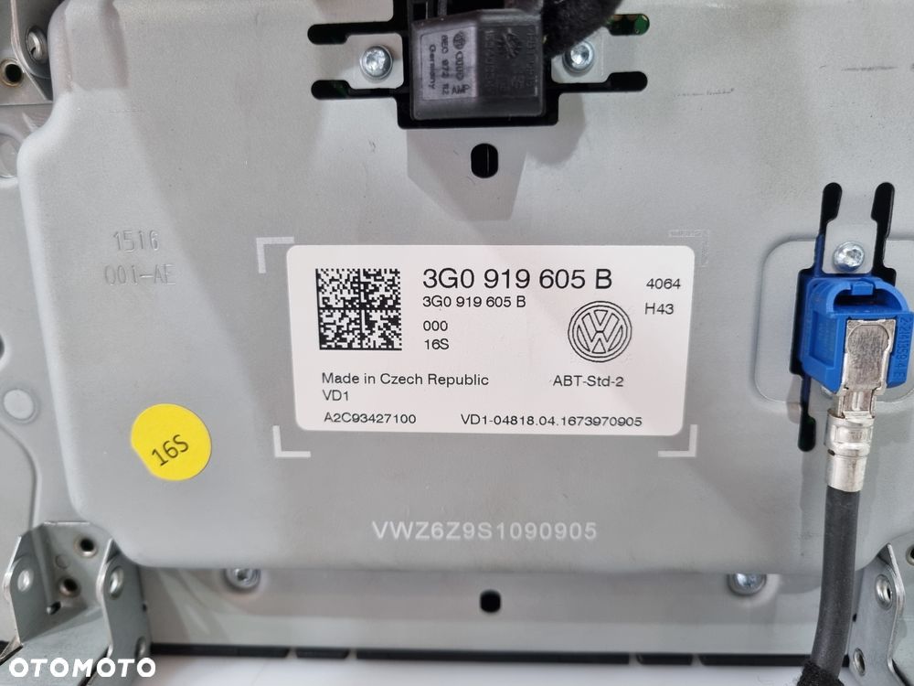 VW PASSAT B8 GOLF VII CZYTNIK MULTIMEDIA RADIO WYŚWIETLACZ 3Q0035824A 3G0919605B - 5