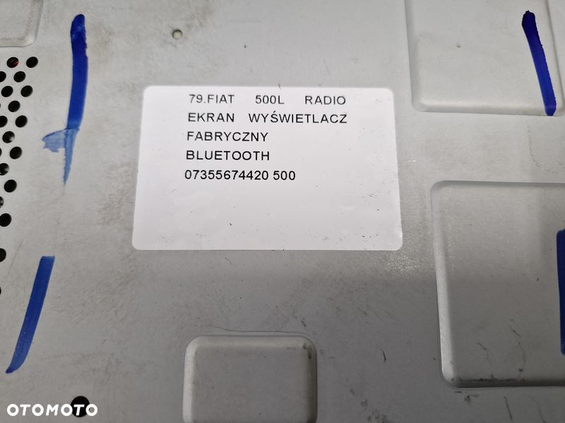 fiat 500l radio ekran wyświetlacz fabryczny bluetooth 07355674420 - 10