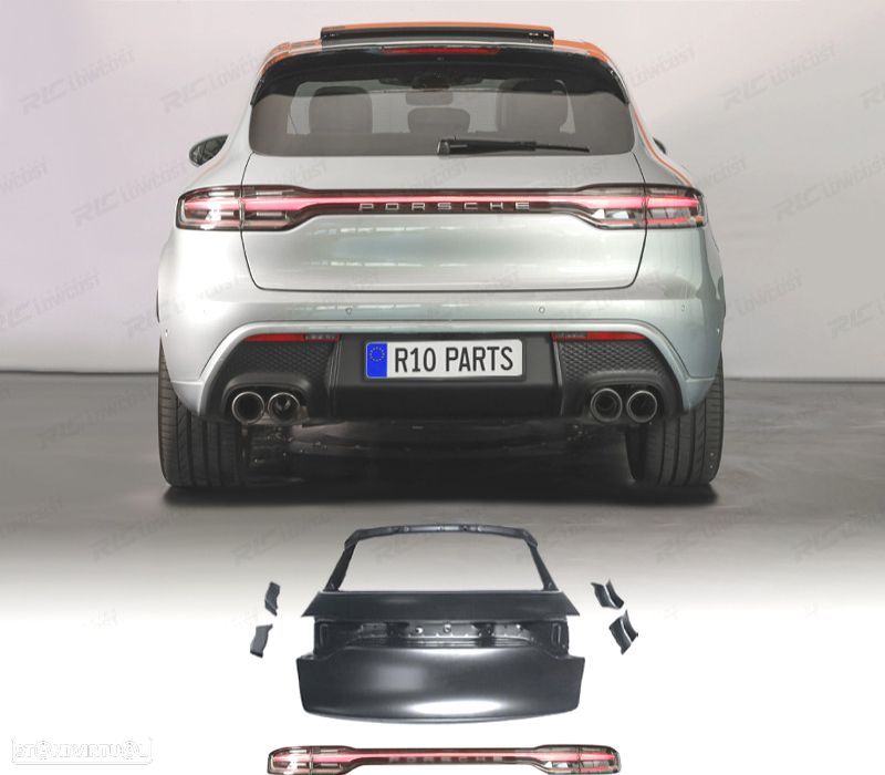 PORTA DE MALA PORSCHE MACAN 14-18 LOOK TURBO 2023 + LUZ TRASEIRA LED - 1