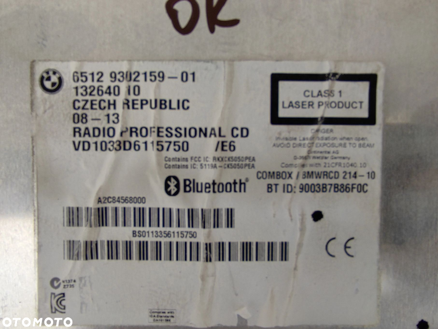 RADIO BMW PROFESSIONAL 9302159 - 3
