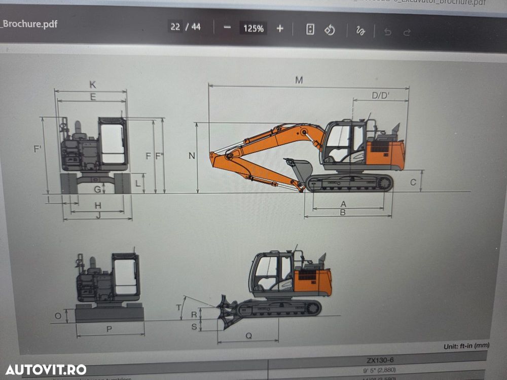 Hitachi ZX135US-6, 15t, 2018, 3.958h, PADURI CAUCIUC NOI, CUPLA RAPIDA HIDRAULICA, CUPA LATA NOUA, cupa ingusta, camera spate, camere laterale, Adanc sapare 6m, latime 2,49m, ridica 7t, consum mediu 7l/h, posibil leasing 3 ani-PROMOTIE 79.900 EUR+Tva - 39